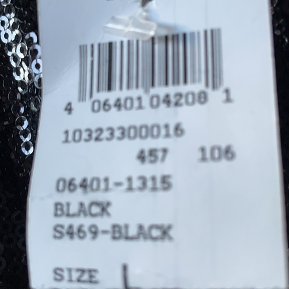 Black Sequin Stretch Skirt - Picture 5 of 6